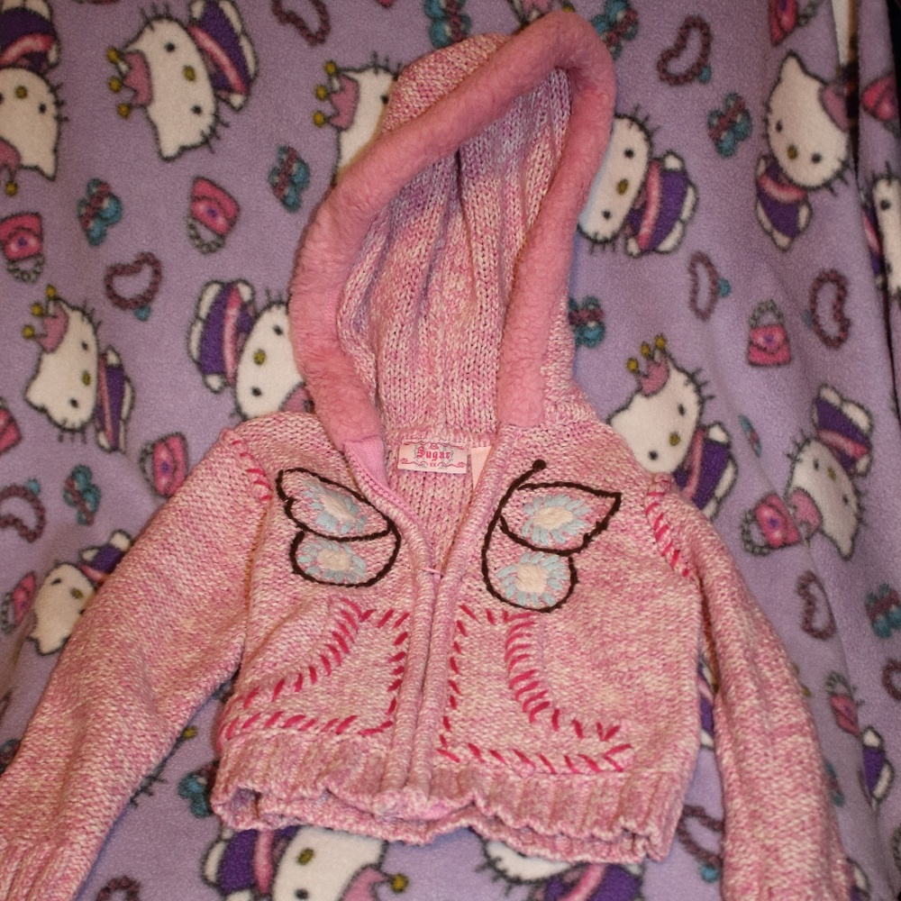 LAST CHANCE 10/20 BEAUTIFUL SUGAR ZIPPER SWEATER(2T)